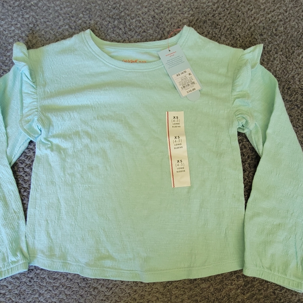 Cat & Jack Green Long Sleeve Tee